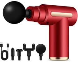 Rode massage gun - Massage apparaat - inc. 4 massage opzetten - draadloos - 3200 tpm - Diepe spierontspanning