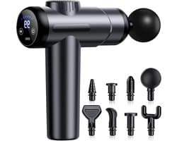 Massagepistool - Spierontspanning Apparaat - Spierherstel Bevorderen - 99 standen LCD Touchscreen - 165 cm hoog - Grijs