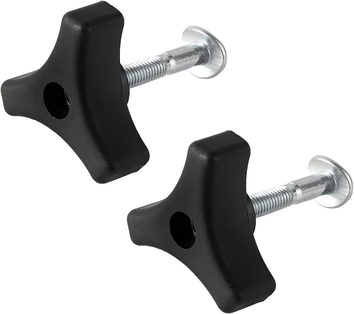 SnelShoppen - 2 Sets Grasmaaier Handgreep Knoppen Moer Bout Driehoekige Handgreep Bevestigingsschroef Set Vervanging voor Grasmaaier en Tuinmachines — afbeelding 1