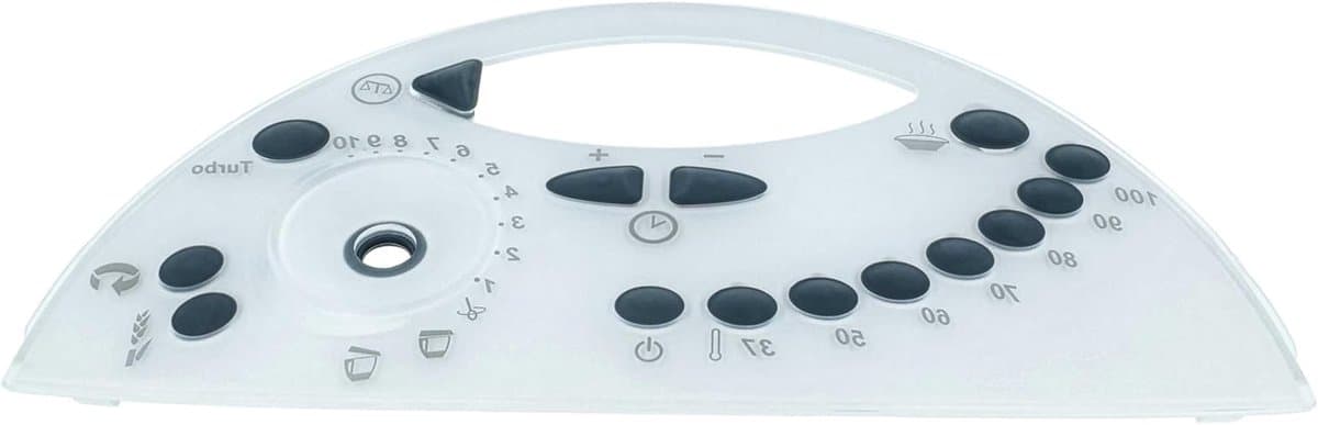 Bedieningspaneel Deksel - Voorpaneel Keukenmachine - Reparatie Keukenmachine - Compleet met Knoppen - 26.5 cm - Wit Zwart Grijs — afbeelding 1