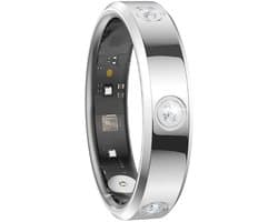 DrPhone RingSense Elegance Slimme Ring - Smart Ring - IP68 - Stappenteller - Zilver - EU Maat 55