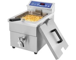 Inductie Friteuse - Professionele Frituurpan - Snel Eten Bereiden - Energiebesparende Inductietechnologie - 10 Liter - Roestvrij Staal
