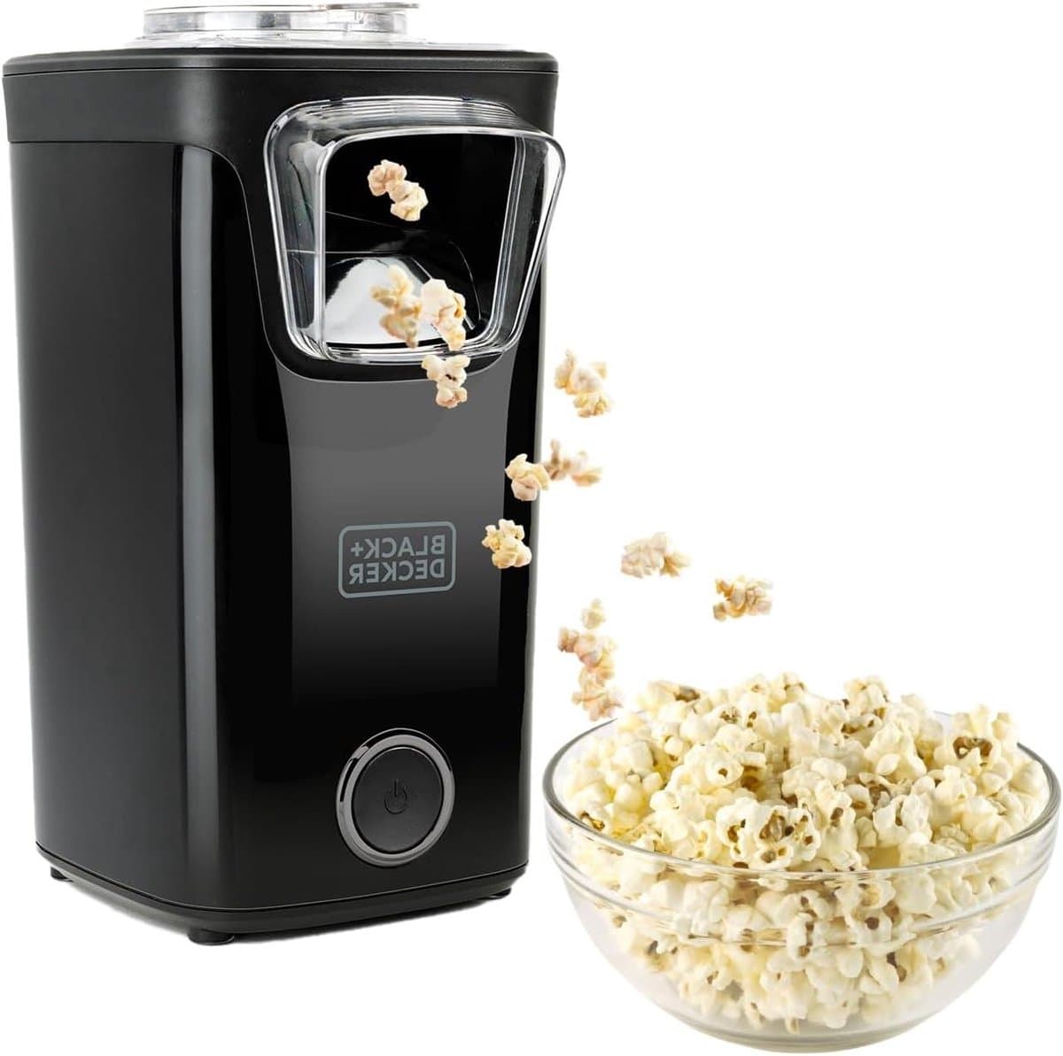 Popcornmachine - Popcorn maker - Snacks Maken - Zonder Olie - 1100 Watt - Zwart — afbeelding 1