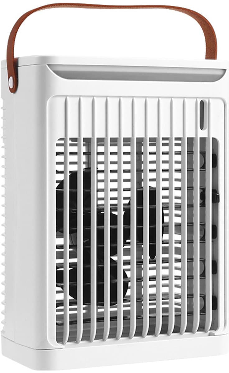 Mobiele Airco - 4-in-1 Luchtkoeler - Draagbare Aircooler met 700ml Reservoir en Verneveling - 5 Snelheden - Timer - Voor Thuis en Kantoor - Wit — afbeelding 1