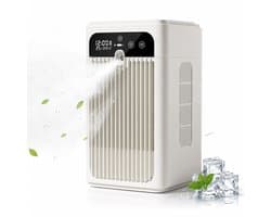 DreamGoods Aircooler met Waterspray - Verkoelen Met Water of IJs - 3-in-1 Luchtkoeler - Koelen, Ventileren & Bevochtigen - Air Cooler - Ventilateur - Mobiele Airco - Mobiele Airco - Airco zonder Afvoerslang - Ventilator voor Slaapkamer - Kantoor