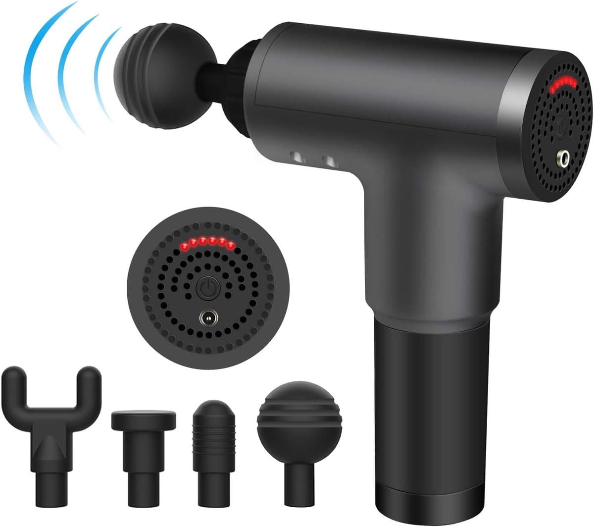 Massage gun - 6 snelheden - draadloos en oplaadbaar - diepweefselmassage voor spierontspanning - SnelShoppen — afbeelding 1