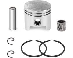 SnelShoppen - Piston Set voor Bosmaaier 40 mm - Set voor Grasmaaier en Bosmaaier - 43 cc Piston Set met Ringen - Duurzaam en Ruimtebesparend