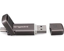 USB Flash Drive - Draagbare Opslag - Bestanden Overzetten - Dubbele Poort Connectiviteit - 256 GB - Grijs