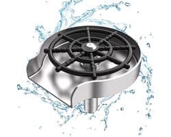 Glazenspoeler Keuken - Bekerwasser Spoelbak - Snel Glazen Wassen - Hoge Druk Nozzle - 80 cm slang - Zilver