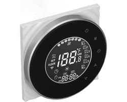 Slimme Thermostaat - Vloerverwarming Bediening - Energie Besparen - App & Spraak Bediening - 95-240VAC - Zwart