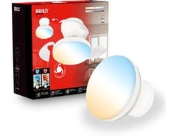 BRILONER Raven - Plafondventilator met verlichting - LED plafondlamp met ventilator - ventilator lamp zomer- en wintermodus - dimbaar - CCT - Ø44cm - wit