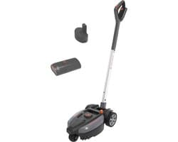 Accu Grasmaaier - Stadsmaaier Mulchmaaier - Klein Gazon Onderhoud - Draaibare Koppeling - 23 cm Snijbreedte - Zilver Zwart