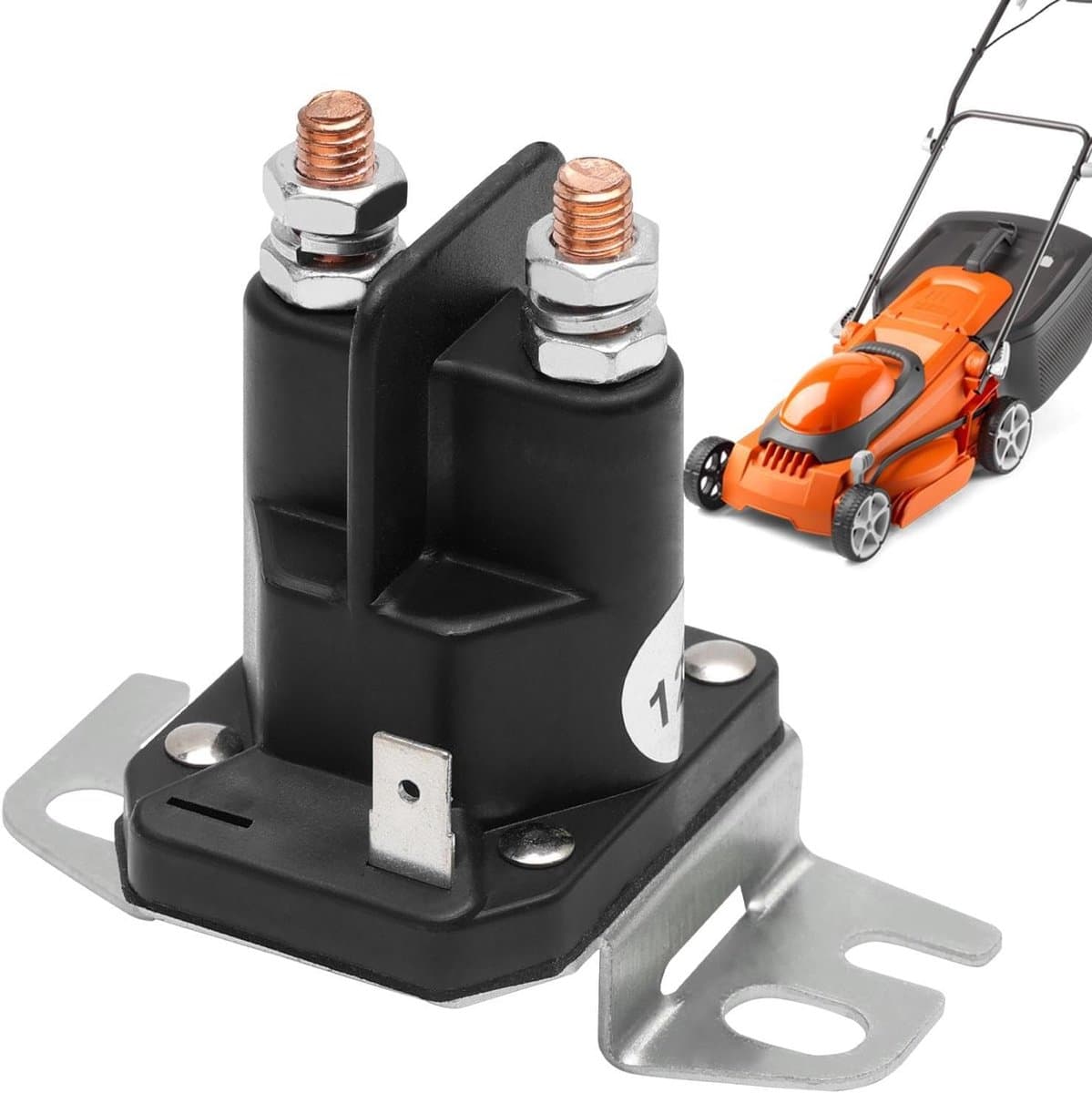 Grasmaaier Relais - Start Solenoïde - Motor Starten - Stevig ABS Materiaal - 6x6x8cm - Zwart — afbeelding 1