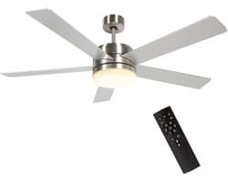 Bovista Plafondventilator - Met Verlichting - Plafond Ventilator - Met Lamp - Plafonniere Met Ventilator - Met Licht - Wit