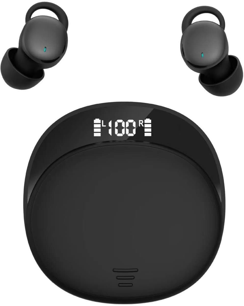 Draadloze oordopjes -bluetooth oordopjes-Bluetooth 5.3 - Sleep Plugs - Noise Cancelling - Kleinste Oortjes - Geschikt voor elke laptop en smartphone - zwart — afbeelding 1