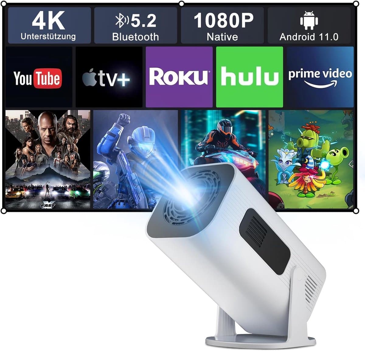 Lexium Mini beamer - Projector - Beamerscherm - Projectiescherm - Outdoor & Indoor Projector - — afbeelding 1