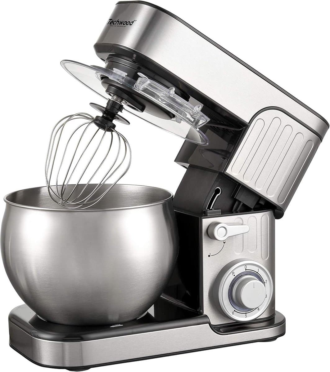 Krachtige Planetaire Keukenmachine 1300W met RVS Kom 6L - Kneedmachine, Mixer en Garde — afbeelding 1