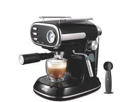 Dsp Espressomachine – 15 Bar Pompdruk – 850w – Espresso Cappuccino & Latte – 1l Afneembaar Waterreservoir – Stijlvol Retro Design