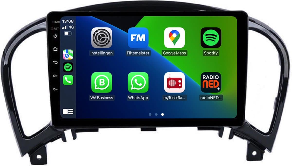 Carplay autoradio voor Nissan Juke | 2010 t/m 2019 | Android 13 | Draadloos Apple Carplay & Android Auto | 2GB + 32GB | 8-Core processor | Davilon | 2025 model | 2010 2011 2012 2013 2014 2015 2016 2017 2018 2019 | Bluetooth & Wifi — afbeelding 1