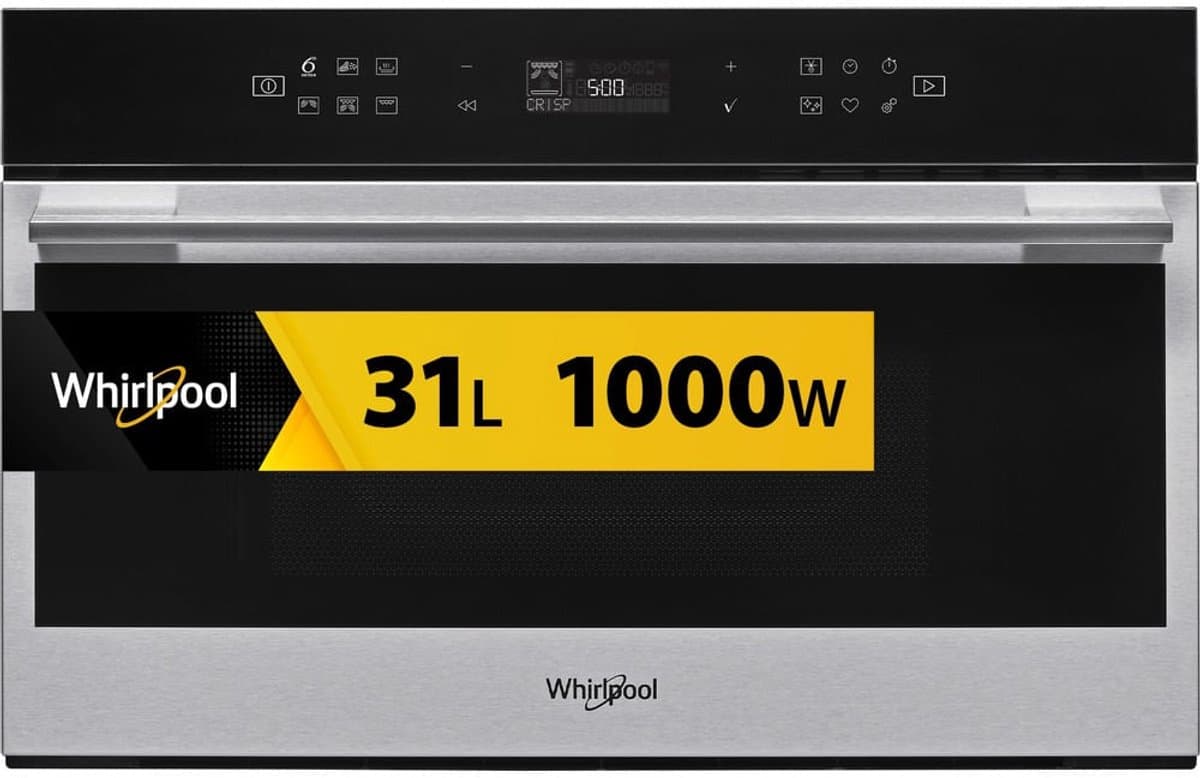 Whirlpool W7 MD440 Roestvrijstaal Grill-magnetron Ingebouwd 31 l 1000 W — afbeelding 1