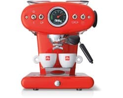 illy X1 Anniversary Koffiemachine – ESE Pads & Gemalen Koffie – Rood - Iconisch Design – Met Stoompijp
