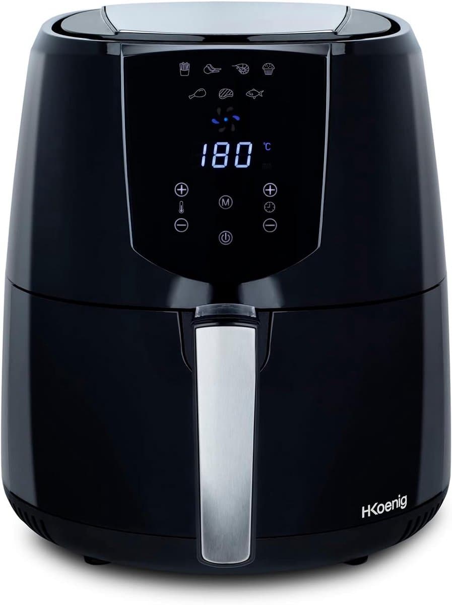 Compacte Airfryer - Heteluchtoven - Gezond Koken - 7 Programma's - 4 Liter - Zwart — afbeelding 1