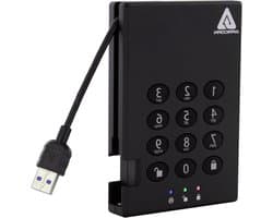 Externe Harde Schijf - Draagbare Opslag - Veilige Data Opslag - Hardware Encryptie - 500GB - Zwart
