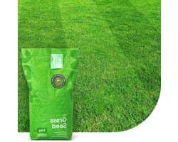 Graszaad onderhoudsarm gazon - Gazonmix robotmaaier - Snel groen gazon - Vlotte opkomst trage groei - 15 kg - Groen