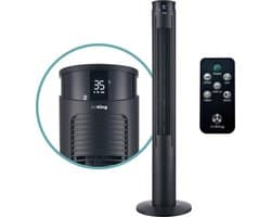 AirKing Torenventilator 117cm - Kolomventilator met Afstandsbediening - Ventilator staand met Timer - 3 Snelheidsstanden - Oscillatie & Dimbaar LED Scherm - Energiezuinig - Koelventilator voor Kamer - Zwart