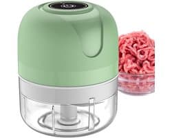 Elektrische Hakmachine - Keuken Gadget - Snel Ingrediënten Verwerken - Draadloos USB Opladen - 250 ml Capaciteit - Cyaanblauw