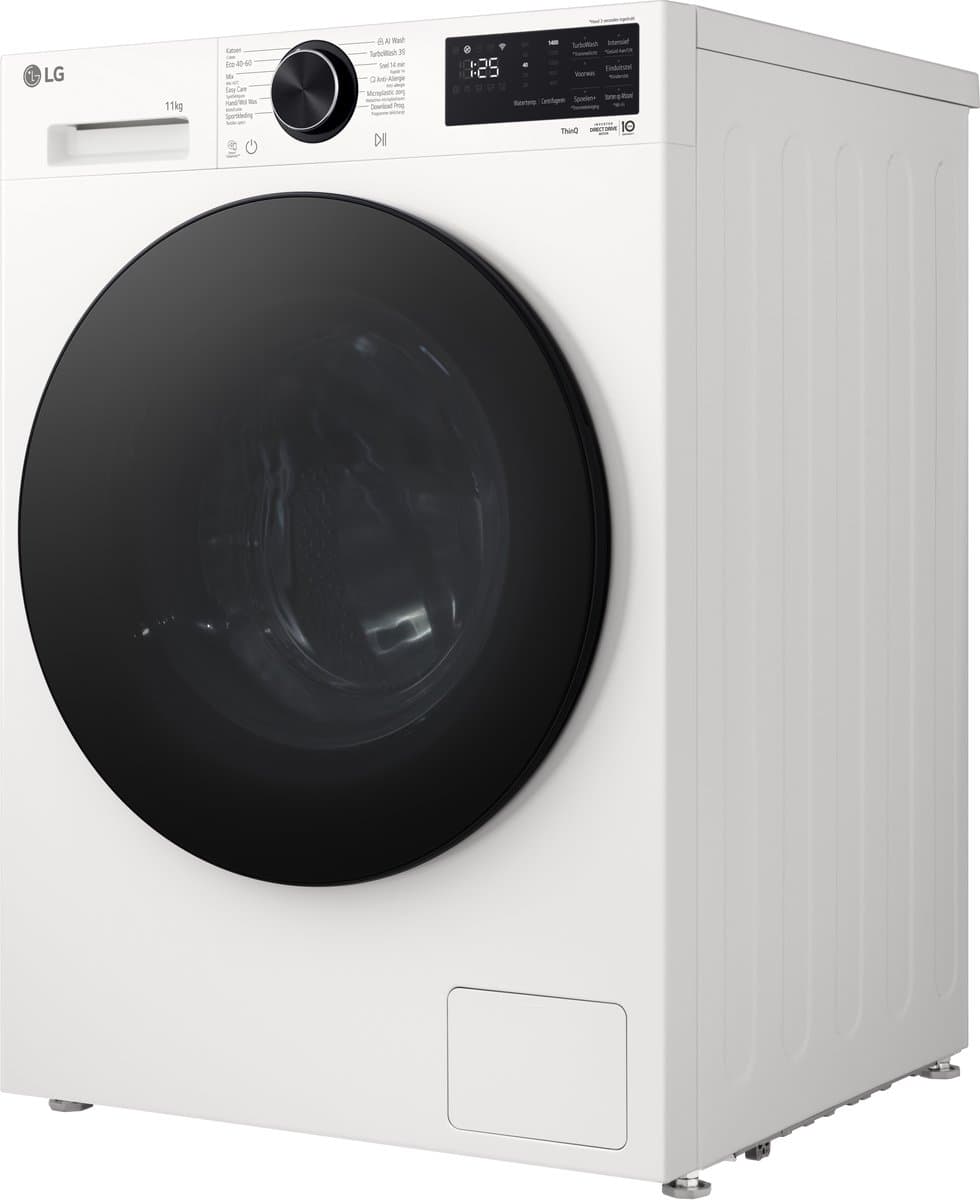 LG F4X5011TWB wasmachine 11 kg met AI DD voor betere stofverzorging, TurboWash360˚ voor snel en grondig wassen in ca. 39 min, Steam verwijdert allergenen en bacteriën, ThinQ slimme bediening en stille, duurzame Inverter Direct Drive. Energieklasse A — afbeelding 1