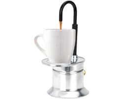 Dailygoody - Moka Pot - Mini 1 Cup Koffiezetapparaat - Draagbaar en Hittebestendig - Aluminium - Perfect voor Kamperen en Thuisfeesten - 50 ml