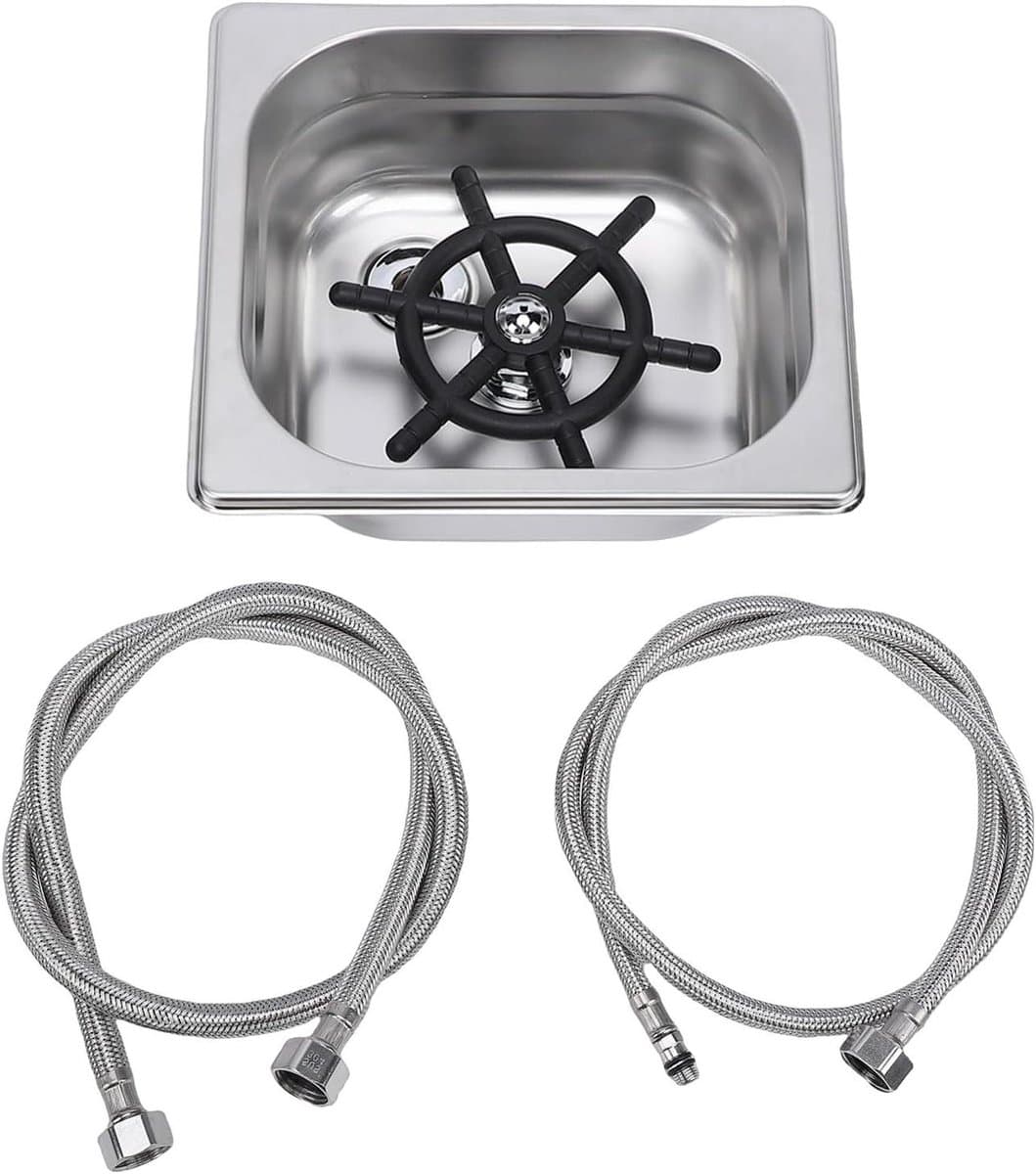 Automatische Werperspoeler - Bekerwasmachine Keuken - Efficiënt Glazen Wassen - Hogedruk Reiniging - 17.5 cm - Zilver — afbeelding 1