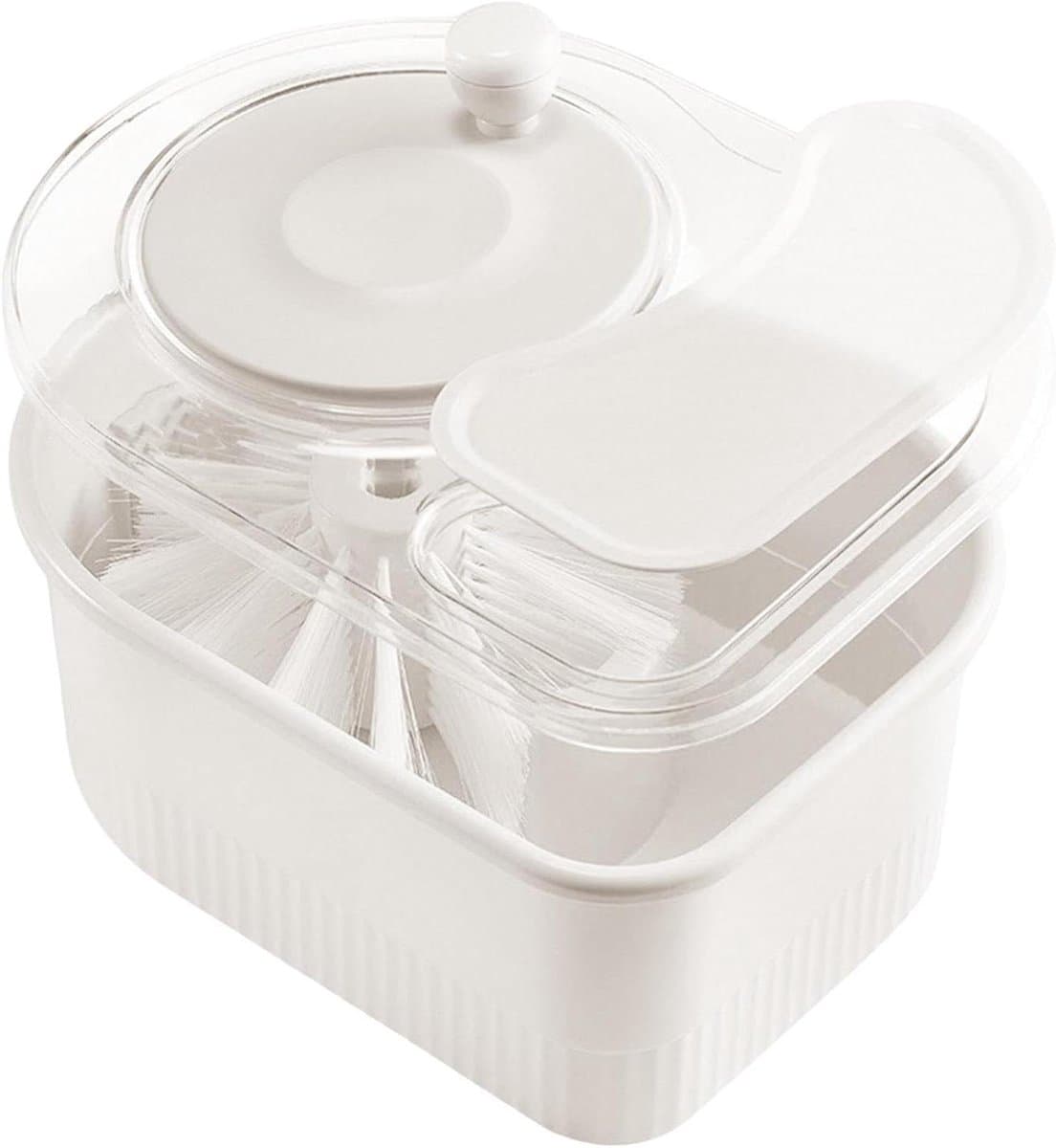 Fruit Spinner - Fruitwasser Kom - Groenten Wassen - Draaibaar Mechanisme - 32 x 19 x 15.5 cm - Wit — afbeelding 1
