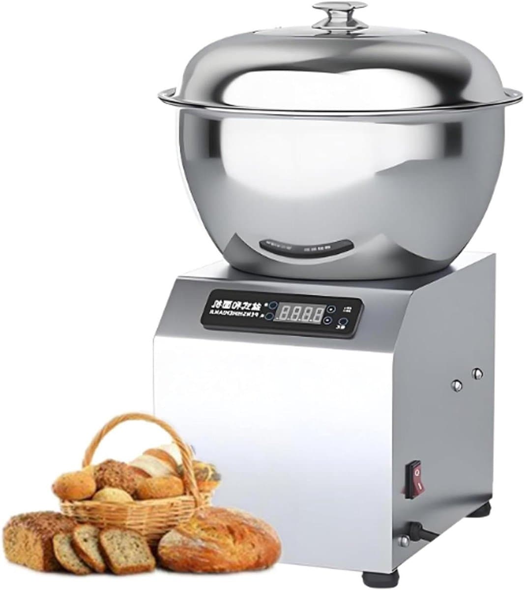 Deegmixer Keuken - Elektrische Mixer - Brood Deeg Maken - Dubbele Rotatie - 5 Kg Capaciteit - Zilver — afbeelding 1
