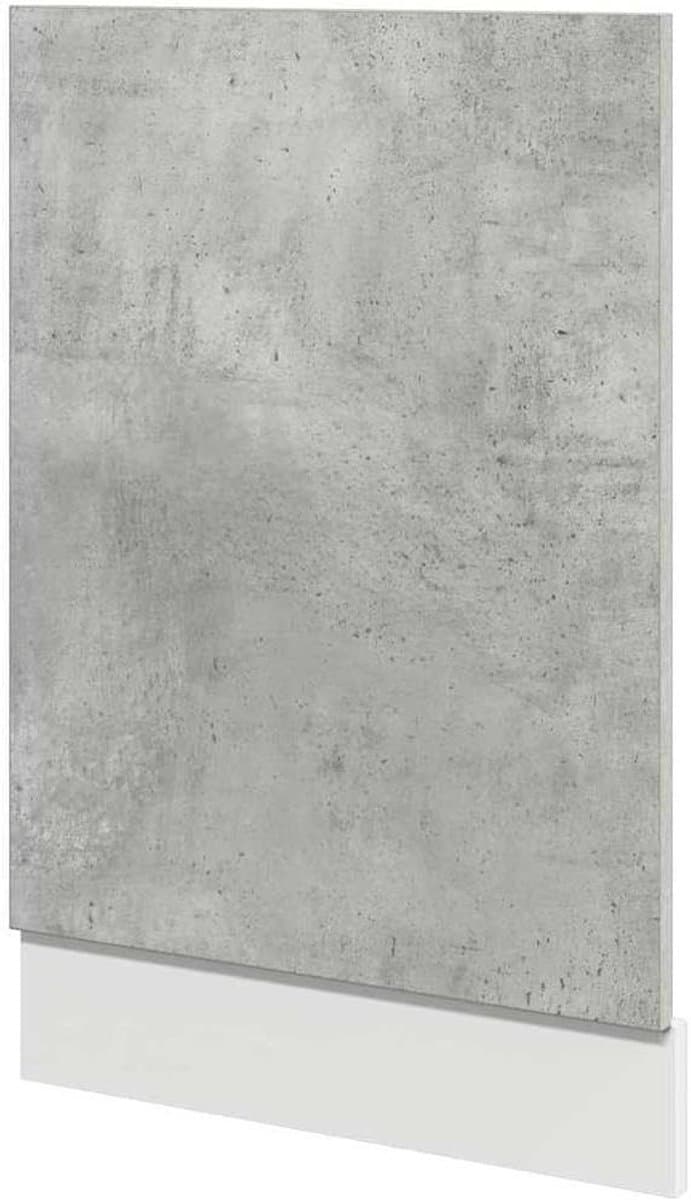 Vaatwasser Frontplaat - Keukenpaneel - Keuken Integratie - Vochtbestendig Houtmateriaal - 45 x 3 x 67 cm - Betongrijs — afbeelding 1