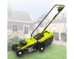 Elektrische Grasmaaier - Accu Grasmaaier - Gazon Onderhoud - Borstelmotor 40V - 33 cm Snijdbreedte - Groen Zwart