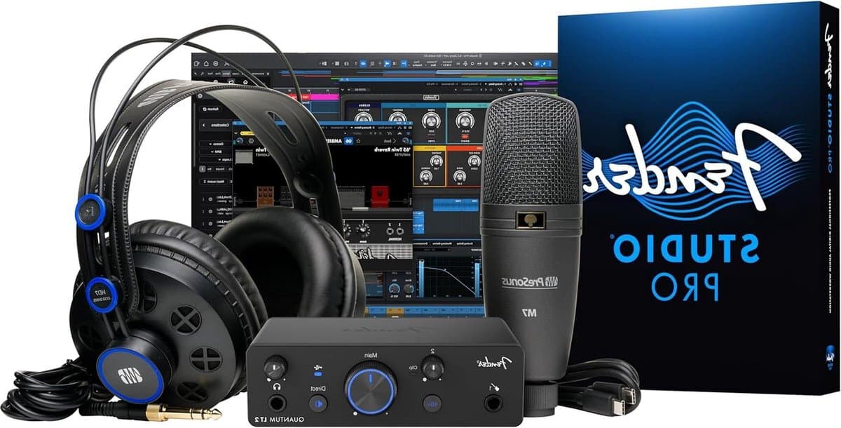 Opname Studio Set - Muziek Maken - Muziek Opnemen - USB-C Interface - 2-in 2-out - Zwart — afbeelding 1