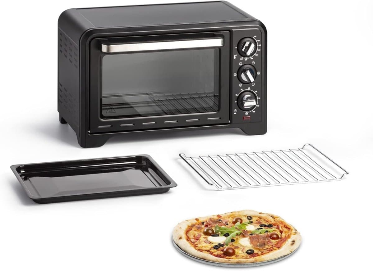 RUX® Heteluchtoven - Oven - Airfryer Oven - 28 Liter - Zwart - 32cm x 47cm x 28cm — afbeelding 1