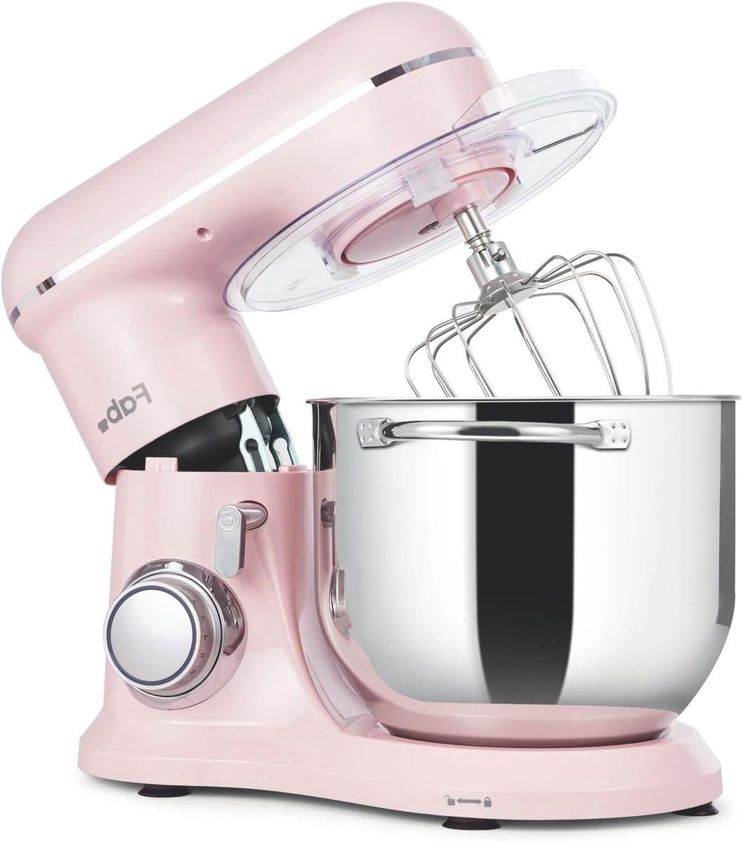 Keukenmachine - Deegmachine Mixer - Bakken Thuis - Krachtige Motor - 8 Liter Kom - Roze — afbeelding 1