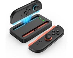 Oplaadstation voor Nintendo Switch 2 van MMOBIEL – Compacte Laadbasis voor 2 Joy-Con Controllers (Links + Rechts) met LED Laadstatus – USB naar Type-C Kabel – Accessoires Opbergmogelijkheid voor NS2