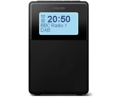 PHILIPS TAR5100/10 Klokradio - Wekkerradio - Dubbel alarm - Sleeptimer - Bluetooth - DAB+/FM radio - Groot LCD scherm - IPX4 spatwaterbestendig