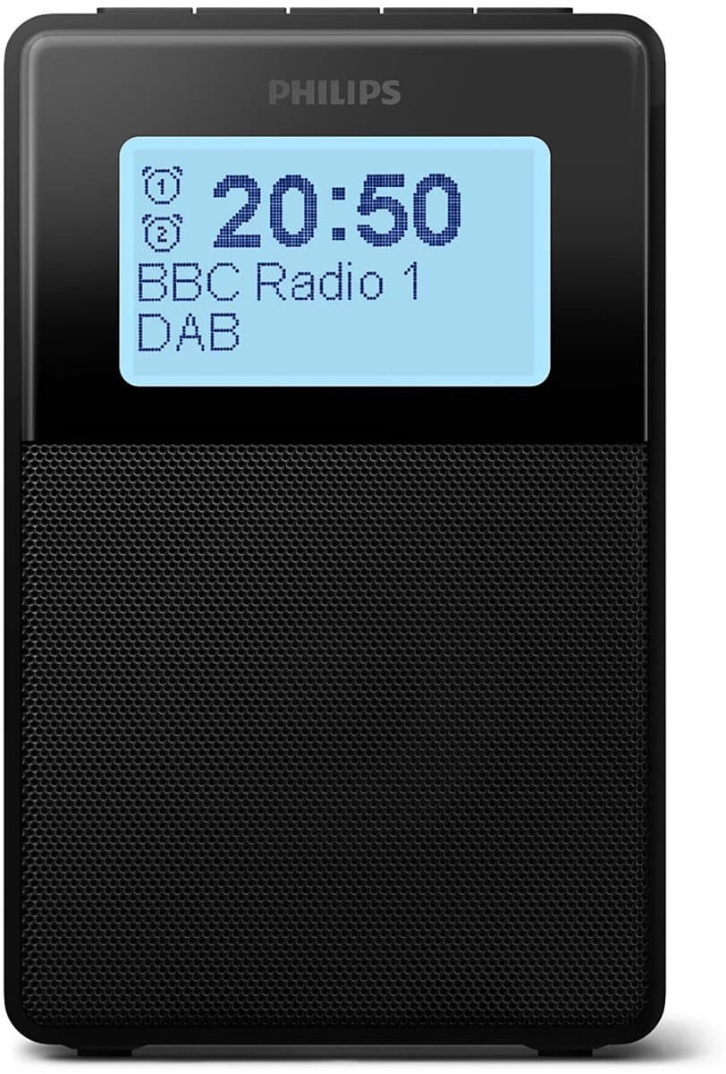 PHILIPS TAR5100/10 Klokradio - Wekkerradio - Dubbel alarm - Sleeptimer - Bluetooth - DAB+/FM radio - Groot LCD scherm - IPX4 spatwaterbestendig — afbeelding 1