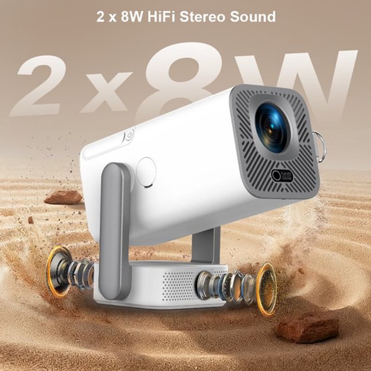 Beamer Android 13 - 750 ANSI Lumen - Full HD 1920 x 1080 Resolutie - LED Projector - Voor Thuisbioscoop En Presentaties — afbeelding 1