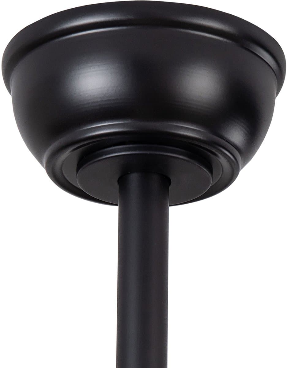 Plafondventilator Met Verlichting 132 Cm – 6 Snelheden En Timer – Walnoot En Zwart – Hout – Voor Slaapkamer En Woonkamer – Afstandsbediening En Omkeerbare Stand — afbeelding 1