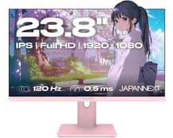 JAPANNEXT Gaming Monitor 23.8" IPS Full HD (1920x1080) 120Hz 0.5ms Pastel Roze | JN-IPS238G120F-HSP-PK