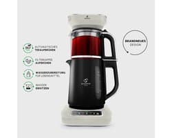 Karaca Çaysever Robotea Pro 4 in 1 sprekende automatische glazen theemaker en filter koffiezetapparaat 2500W theemaker, Starlight, theemaker, Engels versie