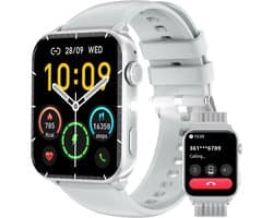 Blackview Smartwatch Voor Dames - Activity Tracker -1,91 inch Slim Horloge Met Touchscreen met zaklamp - Bluetooth Watch -Zilver