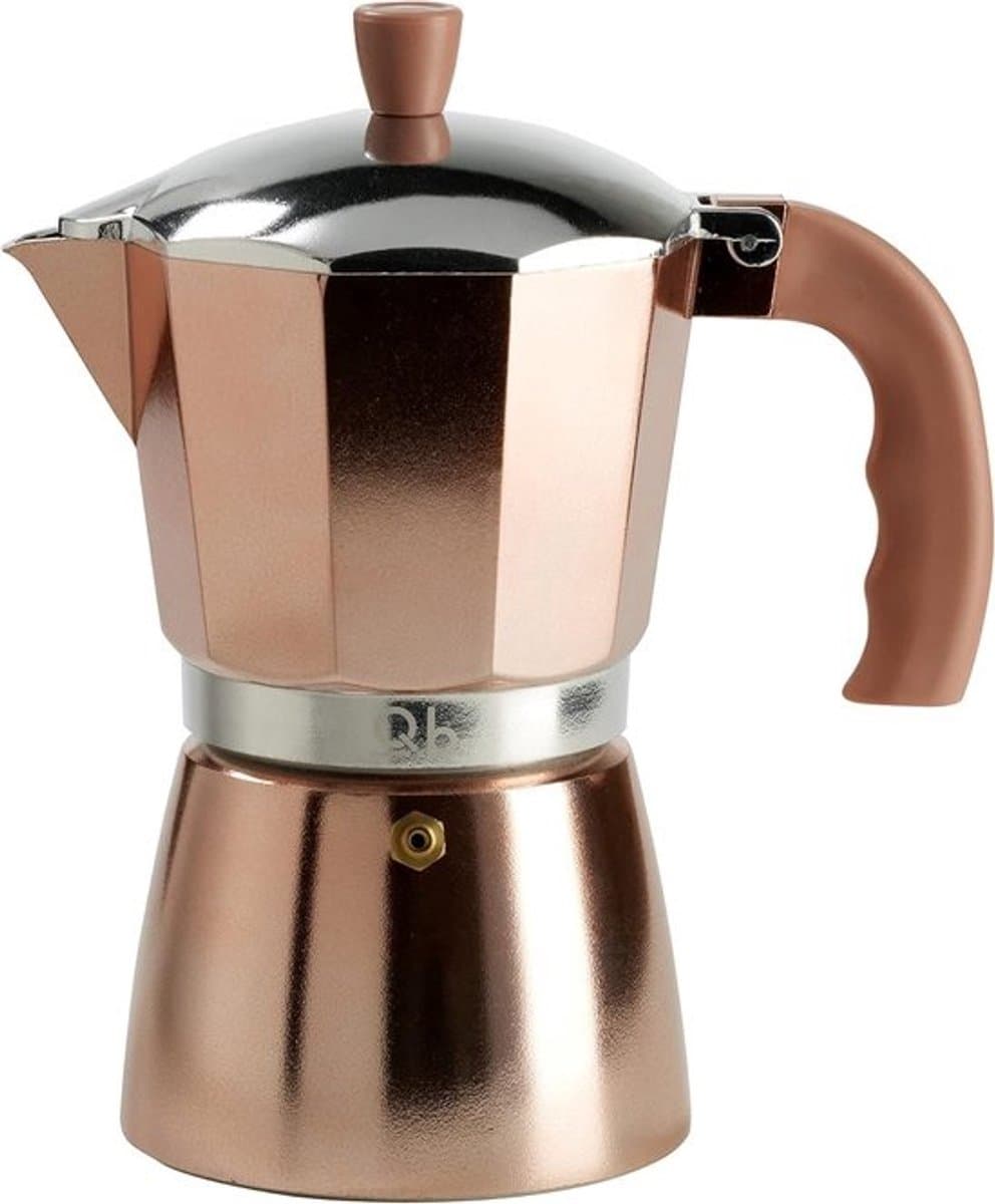 Moka Express voor 6 Kopjes - Aluminium Koffiezetapparaat voor Alle Warmtebronnen - Anti-brandgreep — afbeelding 1