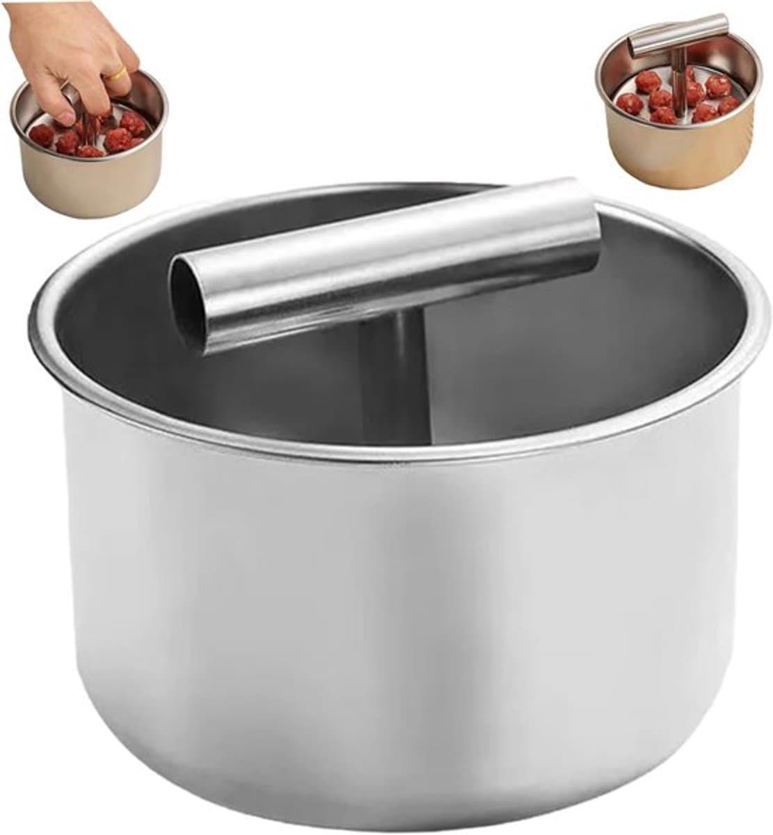 Gehaktbal Maker Rvs Handmatige Druk 12 Ballen Multifunctionele Gehaktbal Maker Tool voor Thuis & Restaurant Gebruik — afbeelding 1